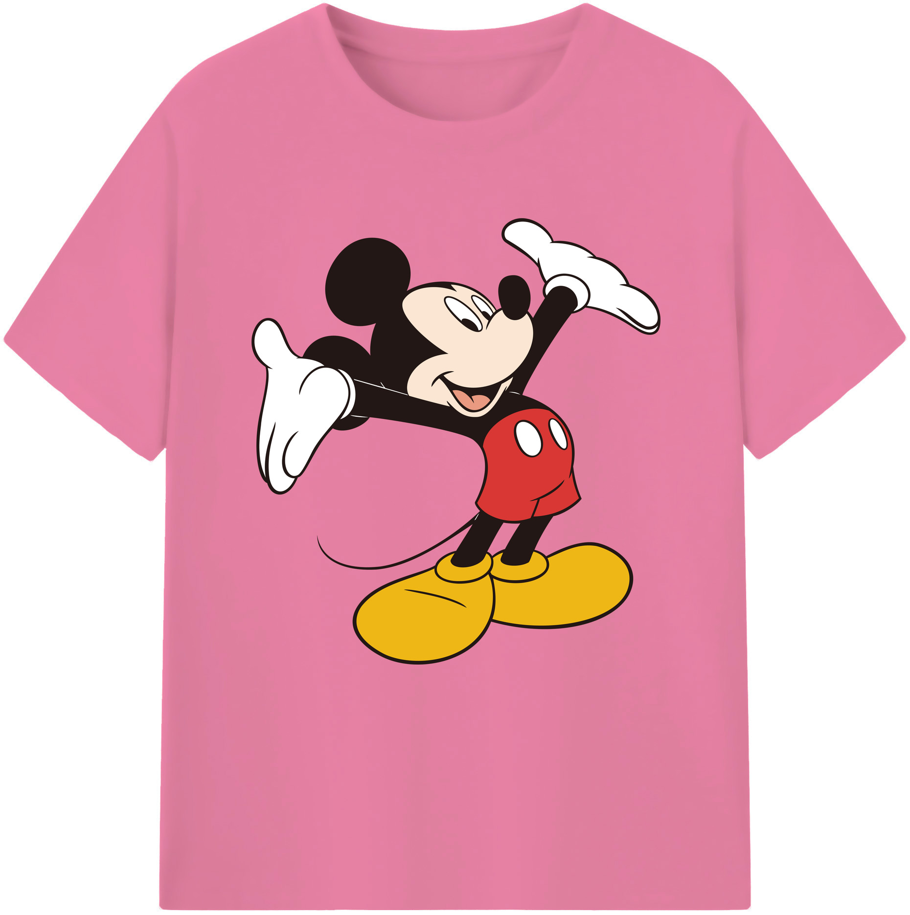 （画像用） ミッキーマウス Mickey Mouse 綿100％半袖Tシャツ（フロントプリント）